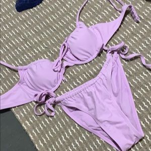 Lt purple medium target bikini